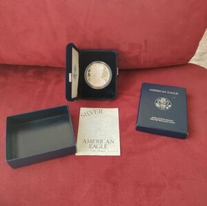 Tools..2001 W American Silver Eagle Proof With Box & COA.very Nice